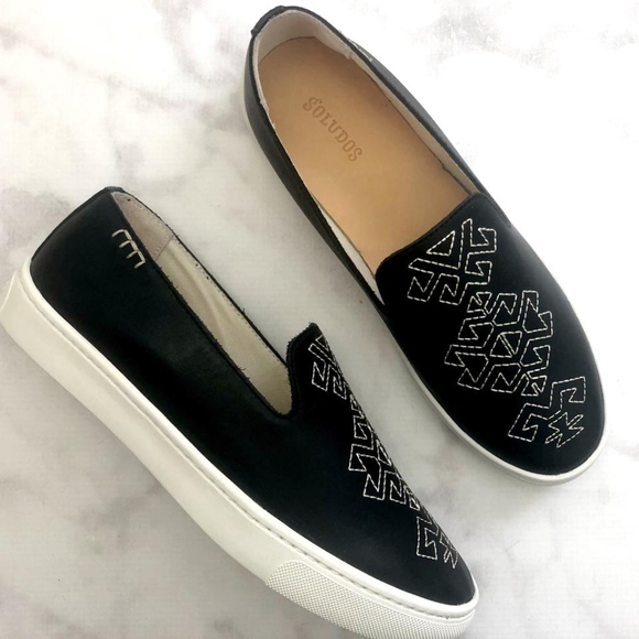 Soludos Shoes - NEW Soludos Embroidered leather slip-on sneakers